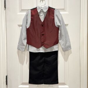 Andrew Fezza Boys 5 Christmas 4-Piece Suit Shirt Pants Vest Bowtie Holiday